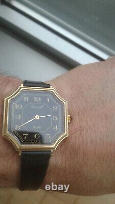 Bassel Hexagonale 310/1312 Art Deco Black Dial Backmount Nos Swiss Watch 70's