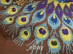 Beautiful Tapestry Canvas Bird Peacock Handmade Vintage 60/70 9994 CM