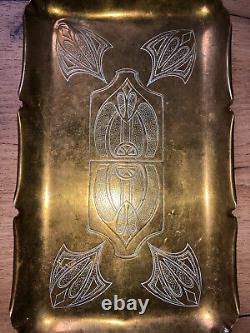 Beautiful Vintage ART NOUVEAU Brass Tray