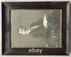 Black Vintage Frame Size 44.7 X 33.7 CM Art Nouveau
