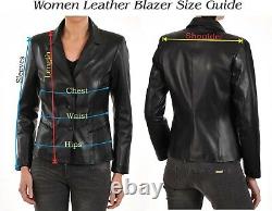 Blazer Jacket Leather Women Coat S Pattern Size Exterior Fauve Button Us 21