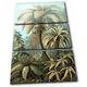Botanical Tropical Vintage Floral Treble Canvas Wall Art Photo Print