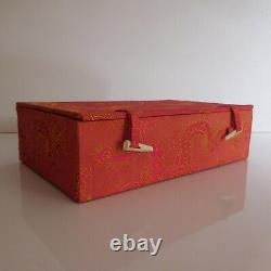 Box Jewelry Box Hand Made Cardboard Fabric Vintage Art Deco Design Asia N4068