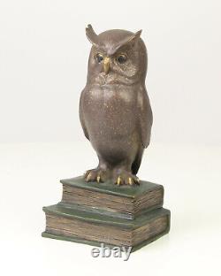 Bronze Sculpture A Weisen Vintage Owl Gift Aufstellfigur Figure