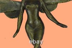 Bronze Sculpture Statue Vintage Art Deco New French Pure Angel Cherubin