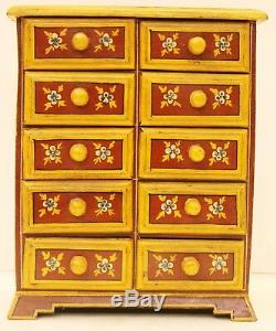 Cabinet Wood Hand Painted Home Decor Art Vintage Collection Of India Us7