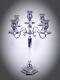 Candelabra Chandelier 5 Arm Art Nouveau Art Deco Vintage Silver Colors