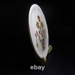 Ceramic Earthenware Plate Flat Bouquet Floral Vintage Art Nouveau France N7680