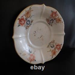 Ceramic plate Art Nouveau vintage handmade in France