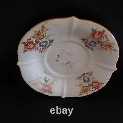 Ceramic plate Art Nouveau vintage handmade in France