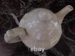 Ceramic porcelain teapot B&C Limoges vintage art nouveau signature PN France