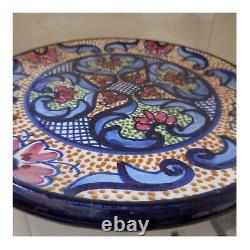 Ceramics Earthenware Spain Flat Handmade Vintage Art Nouveau Deco Pn France N39