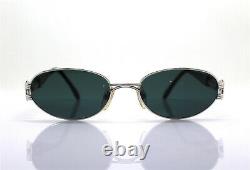 Chagall By Visibilia Men's Sunglasses Women's Silver Oval Black Vintage 90s
