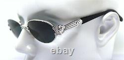 Chagall By Visibilia Men's Sunglasses Women's Silver Oval Black Vintage 90s