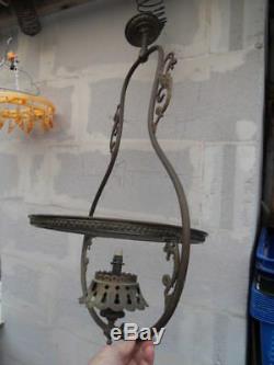 Chandelier Pendant Lamp Lamp Vintage Gas Art Nouveau Napoleon Griffon Chimeres