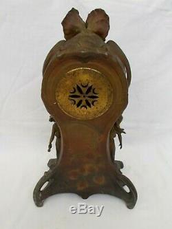 Clock Clock Cartel Art Nouveau A French Oudet Antique Regule Clock Vintage