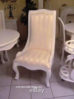 Dining Room Set A Chair White Baroque Vintage Art Neuf