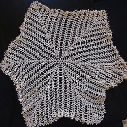 Doily Handmade In Cotton Crochet Vintage Art New Lorraine France