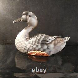 Duck Goose Figure Wooden Statuette Vintage Design Art Deco Pn France N2815
