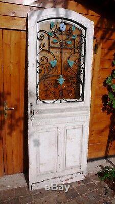 Element Architecture House Villa Entrance Door Vintage Oak Grille Cast Iron 1900