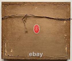 Empire Antique or Vintage Image Frame from 1900 Art Nouveau with Signed Etching