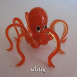 Figure Statue Marine Animal Octopus Glass Hand Made Vintage Decoration Design N4238