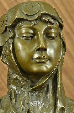 Fine Large Vintage French Style Art Nouveau Bronze Sculpture Statue'villanis