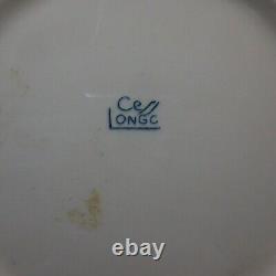 Flat ceramic plate vintage art nouveau 1920 CELL ONGC France N6715