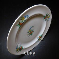 Flat ceramic porcelain plate Limoges GDF France vintage Art Nouveau N7741