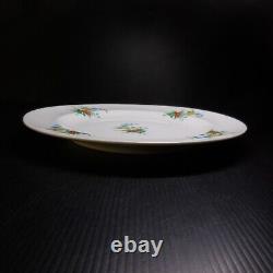 Flat ceramic porcelain plate Limoges GDF France vintage Art Nouveau N7741