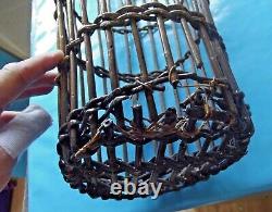Former Basket Rotin Wood Shape Snake Cluster Filter Raisin Vintage Vigne 1900