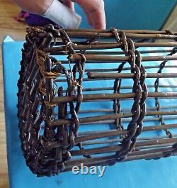 Former Basket Rotin Wood Shape Snake Cluster Filter Raisin Vintage Vigne 1900