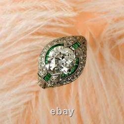 Former Edouardien Vintage Art Deco Engagement Ring 925 Silver Ring