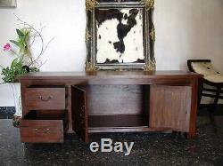 Furniture Tele Tv Buffet Dresser Drawers Wood Mahogany Exotic Style Vintage Art