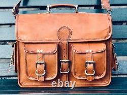 Genuine Leather Vintage Man Messenger Bag New Laptop Bag