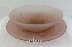 Glass Plate And Cup Opal Style Liberty Art New Vintage Vase R88