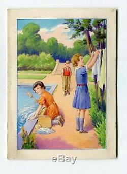 Gouache Old Vintage Drawing Drawing Kids Clothes Washing, Laundry