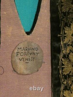 Grand Coat Art New Silk Velvet Black Golden Patterns Mariano Fortuny