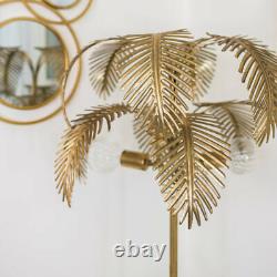 Grand Golden Palmier Sol Lamp Art Deco Glamour Jungle Safari Vintage Décor
