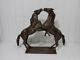 Grand Vintage Art Nouveau Bronze Sculpture Horse Ducks C Koblischek 20. Jhd