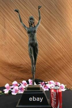 Great Vintage Art Deco Dancer Dimitri Chiparus Signed Bronze Sculpture Figurine
