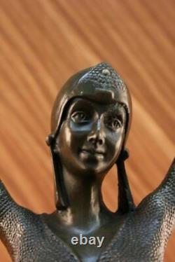 Great Vintage Art Deco Dancer Dimitri Chiparus Signed Bronze Sculpture Figurine