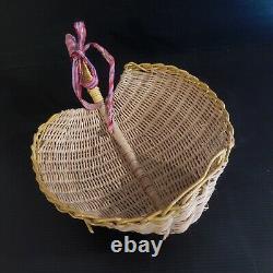 Hand-made Patina Sheet Empty-pooche Vintage Art Deco Basket Kitchen N3917