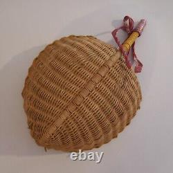 Hand-made Patina Sheet Empty-pooche Vintage Art Deco Basket Kitchen N3917