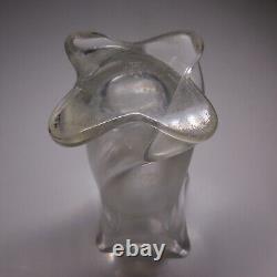 Handmade vintage crystal vase Art Nouveau manufactured in Sèvres, France N5720