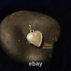 Heart Pendant Ancient Romantic Secret Medallion /vintage Silver Art Nouveau