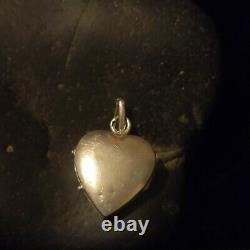 Heart Pendant Ancient Romantic Secret Medallion /vintage Silver Art Nouveau