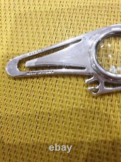Hermès vintage silver metal horse head bookmark