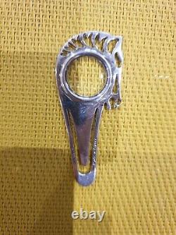Hermès vintage silver metal horse head bookmark