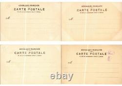 Jack Abeillé Art New Artist Signed Set Of 6 Vintage Postcards (l2593)